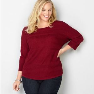 Red Avenue Sweater - Size 18/20